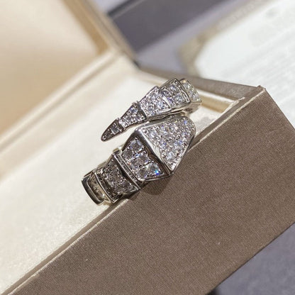 [Auream]SERPENTI LARGE RING SILVER DIAMOND PAVED