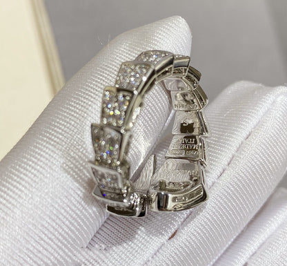 [Auream]SERPENTI LARGE RING SILVER DIAMOND PAVED