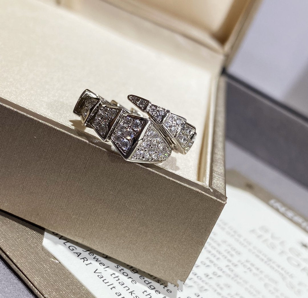 [Auream]SERPENTI LARGE RING SILVER DIAMOND PAVED