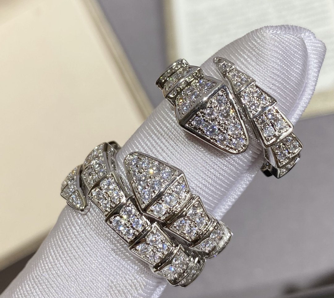 [Auream]SERPENTI LARGE RING SILVER DIAMOND PAVED