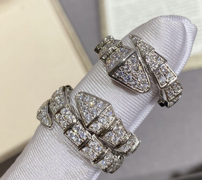 [Auream]SERPENTI LARGE RING SILVER DIAMOND PAVED