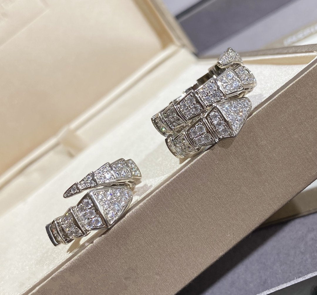 [Auream]SERPENTI LARGE RING SILVER DIAMOND PAVED