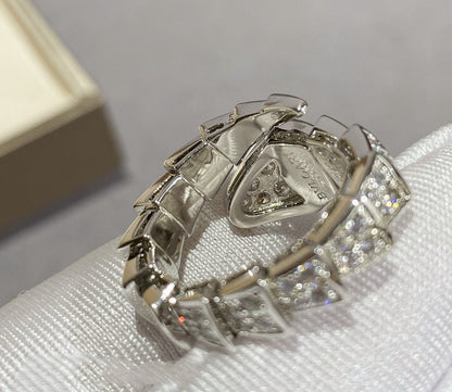 [Auream]SERPENTI LARGE RING SILVER DIAMOND PAVED