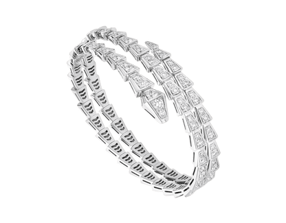 [Auream]SERPENTI BRACELET SILVER DIAMOND DOUBLE ROW