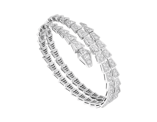 [Auream]SERPENTI BRACELET SILVER DIAMOND DOUBLE ROW