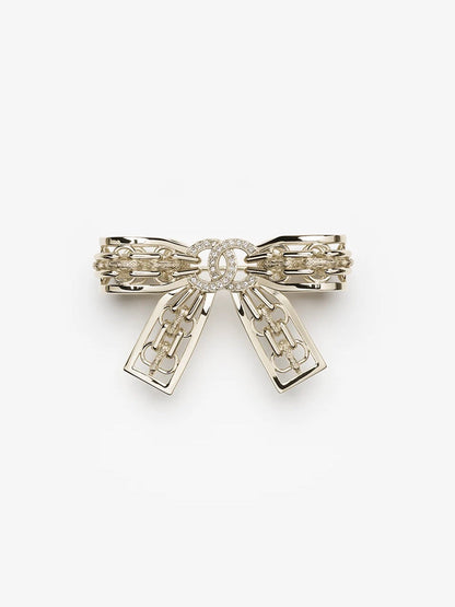 [Auream]25K Hollow Bow Brooch