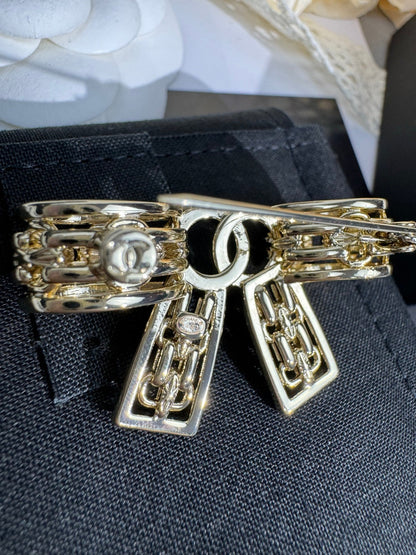 [Auream]25K Hollow Bow Brooch
