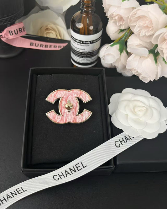 [Auream]Pink Resin Classic Brooch 5cm