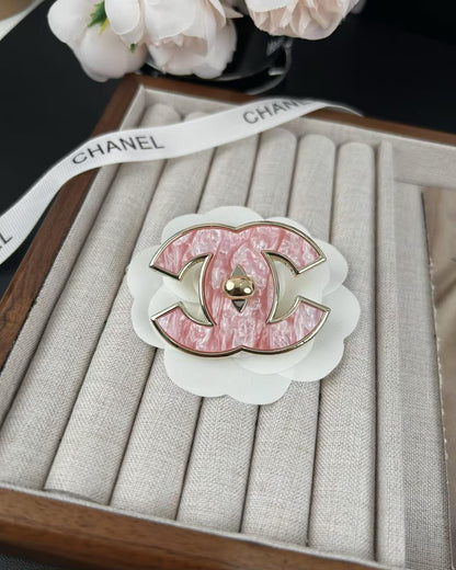 [Auream]Pink Resin Classic Brooch 5cm