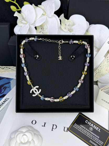 [Auream]26C New Spring Collection Colorful Transparent Resin Necklace