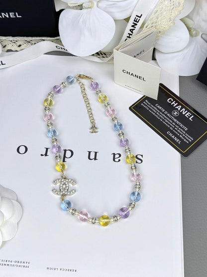 [Auream]26C New Spring Collection Colorful Transparent Resin Necklace