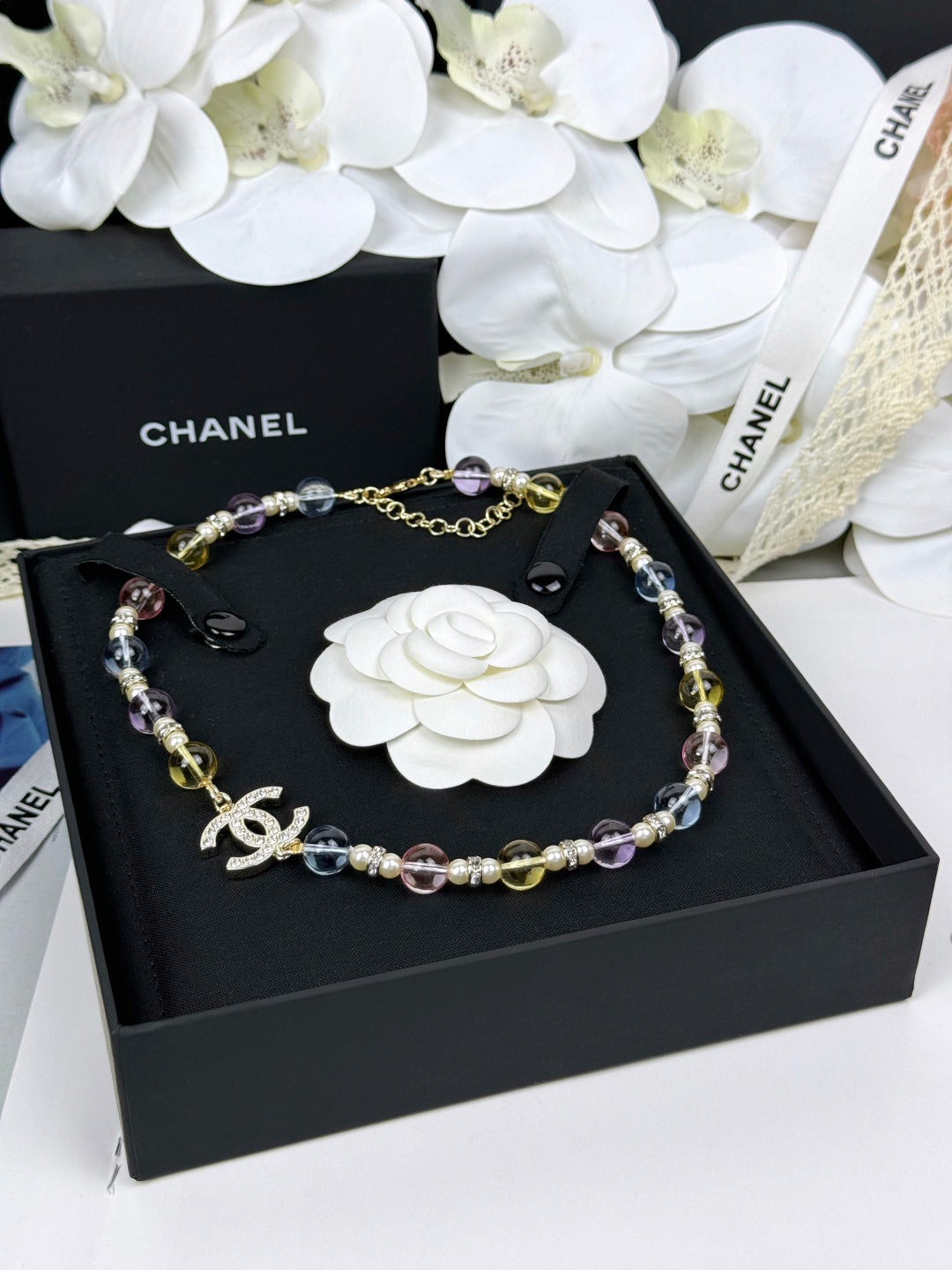 [Auream]26C New Spring Collection Colorful Transparent Resin Necklace