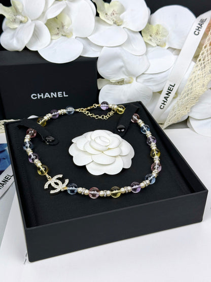 [Auream]26C New Spring Collection Colorful Transparent Resin Necklace