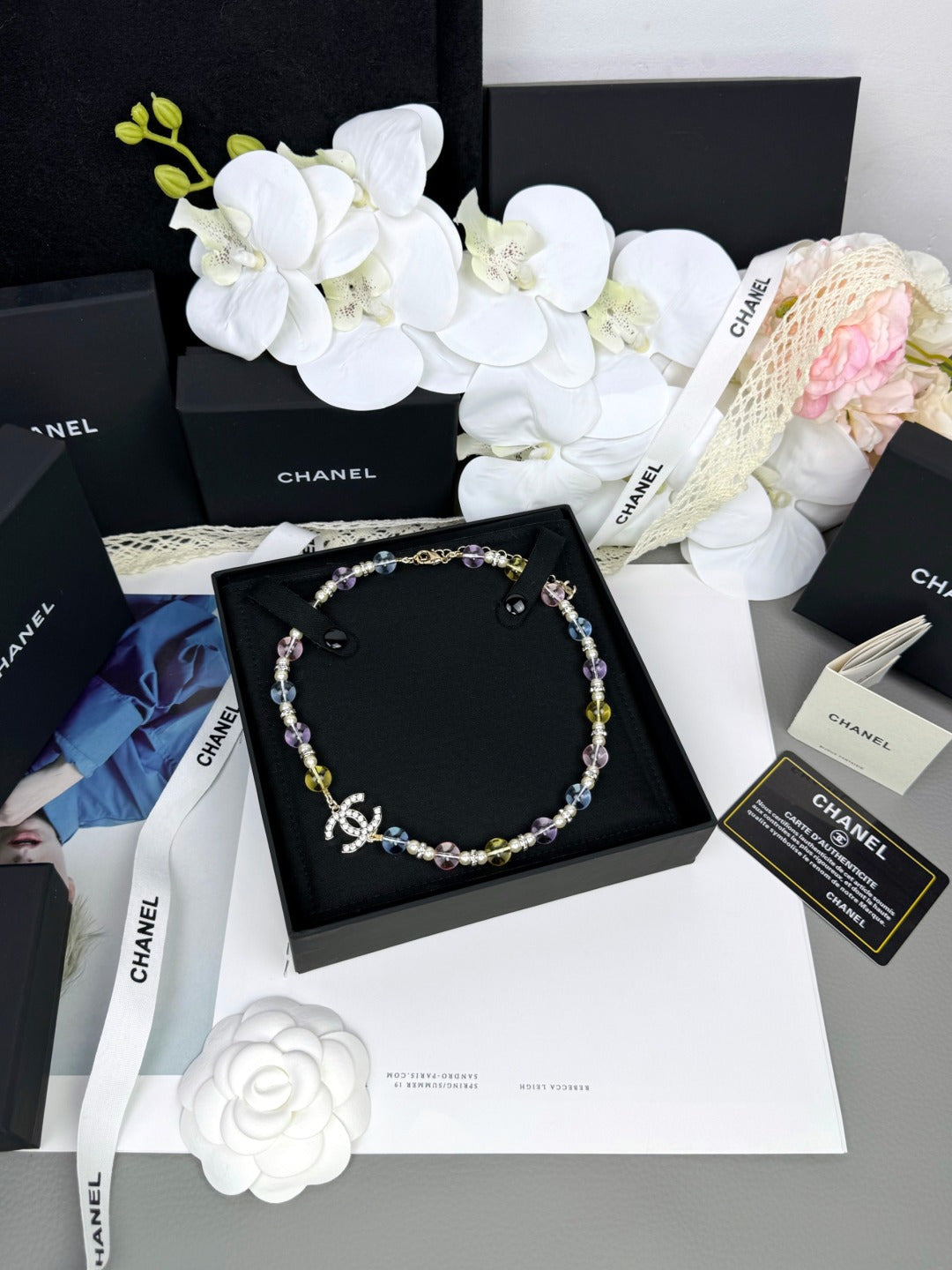 [Auream]26C New Spring Collection Colorful Transparent Resin Necklace