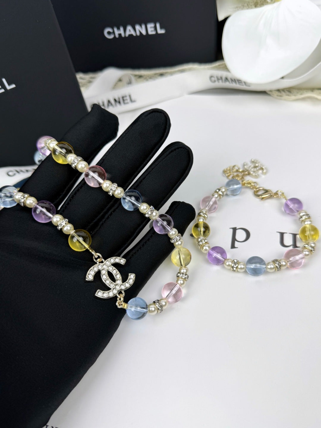 [Auream]26C New Spring Collection Colorful Transparent Resin Necklace