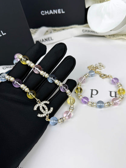 [Auream]26C New Spring Collection Colorful Transparent Resin Necklace
