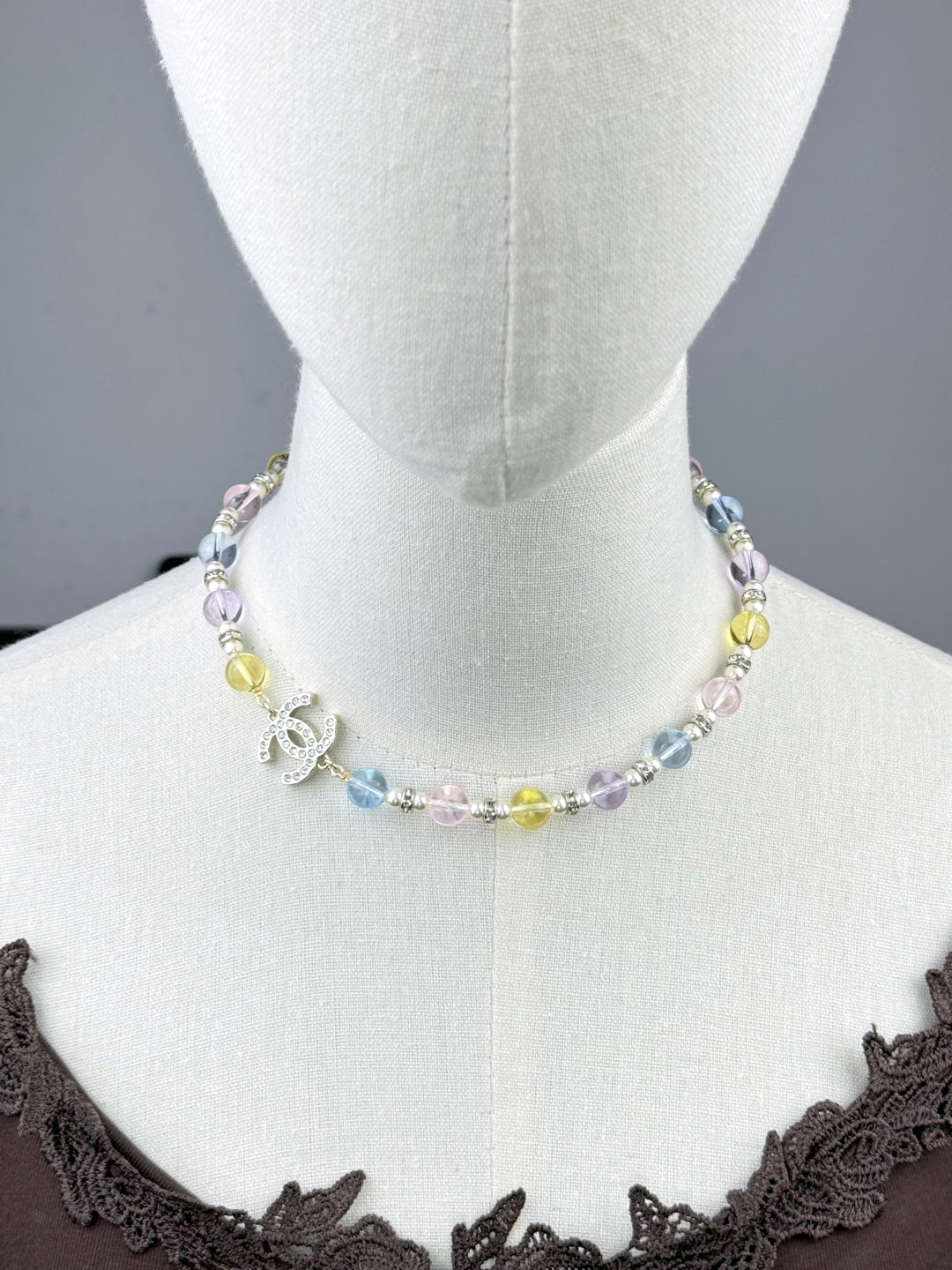 [Auream]26C New Spring Collection Colorful Transparent Resin Necklace