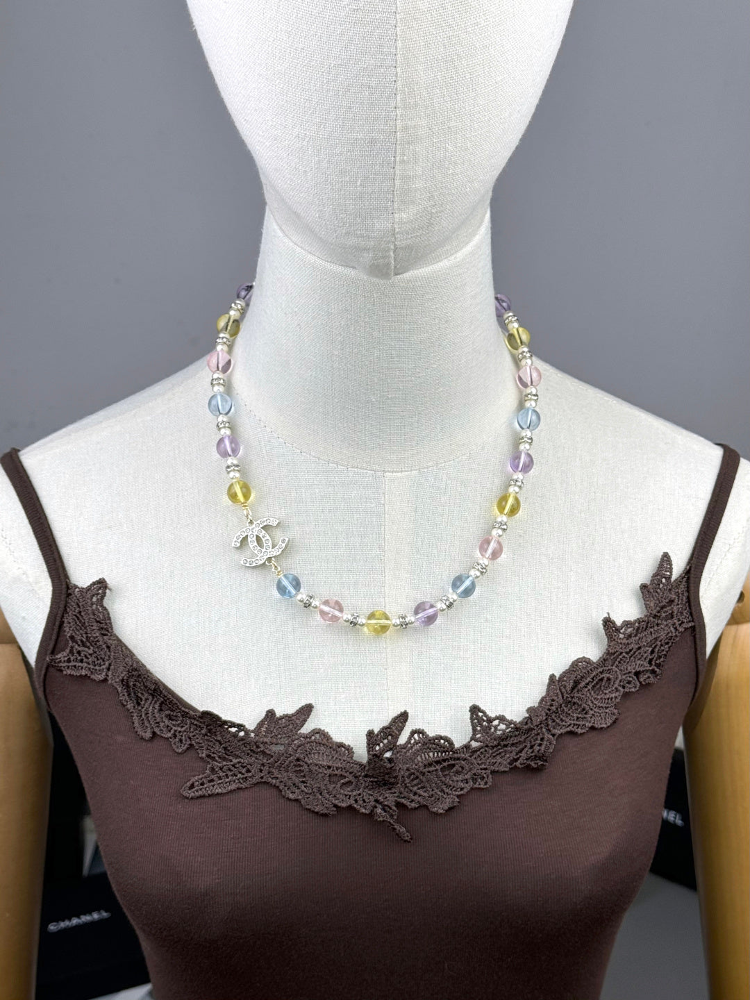 [Auream]26C New Spring Collection Colorful Transparent Resin Necklace