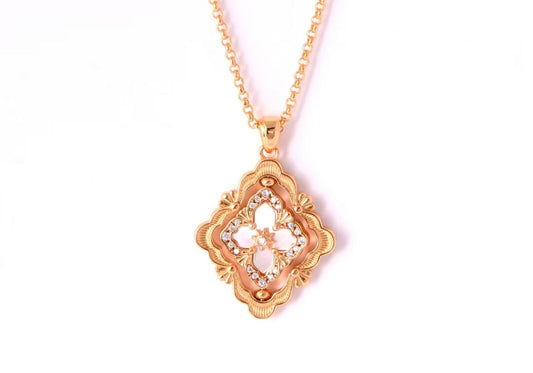 [Auream] B.C.L ENAMEL ROTATING SINGLE-DIAMOND NECKLACE（Various colors）