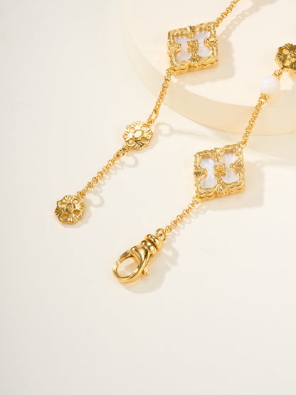 [Auream]B.C.L ENAMELED Three-Flower Bracelet（Trumpet)