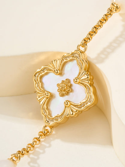 [Auream]B.C.L ENAMELED Three-Flower Bracelet（Trumpet)