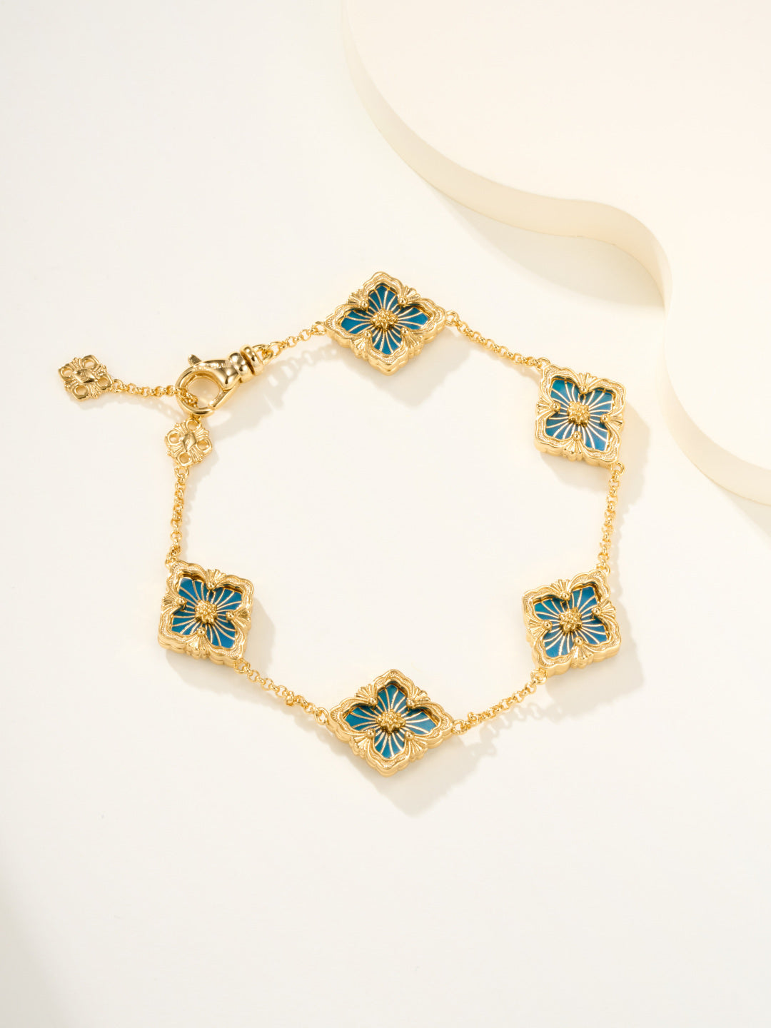 [Auream]B.C.L ENAMELED Five-Flower Bracelet（Various Colors)