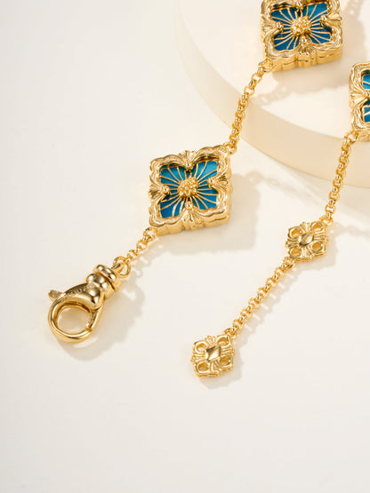 [Auream]B.C.L ENAMELED Five-Flower Bracelet（Various Colors)