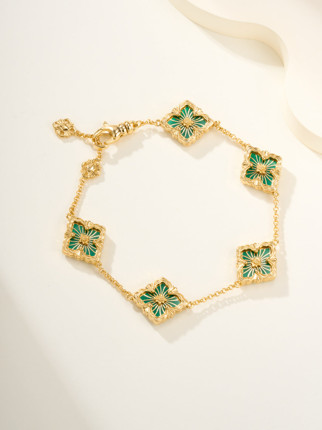 [Auream]B.C.L ENAMELED Five-Flower Bracelet（Various Colors)