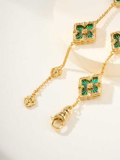 [Auream]B.C.L ENAMELED Five-Flower Bracelet（Various Colors)