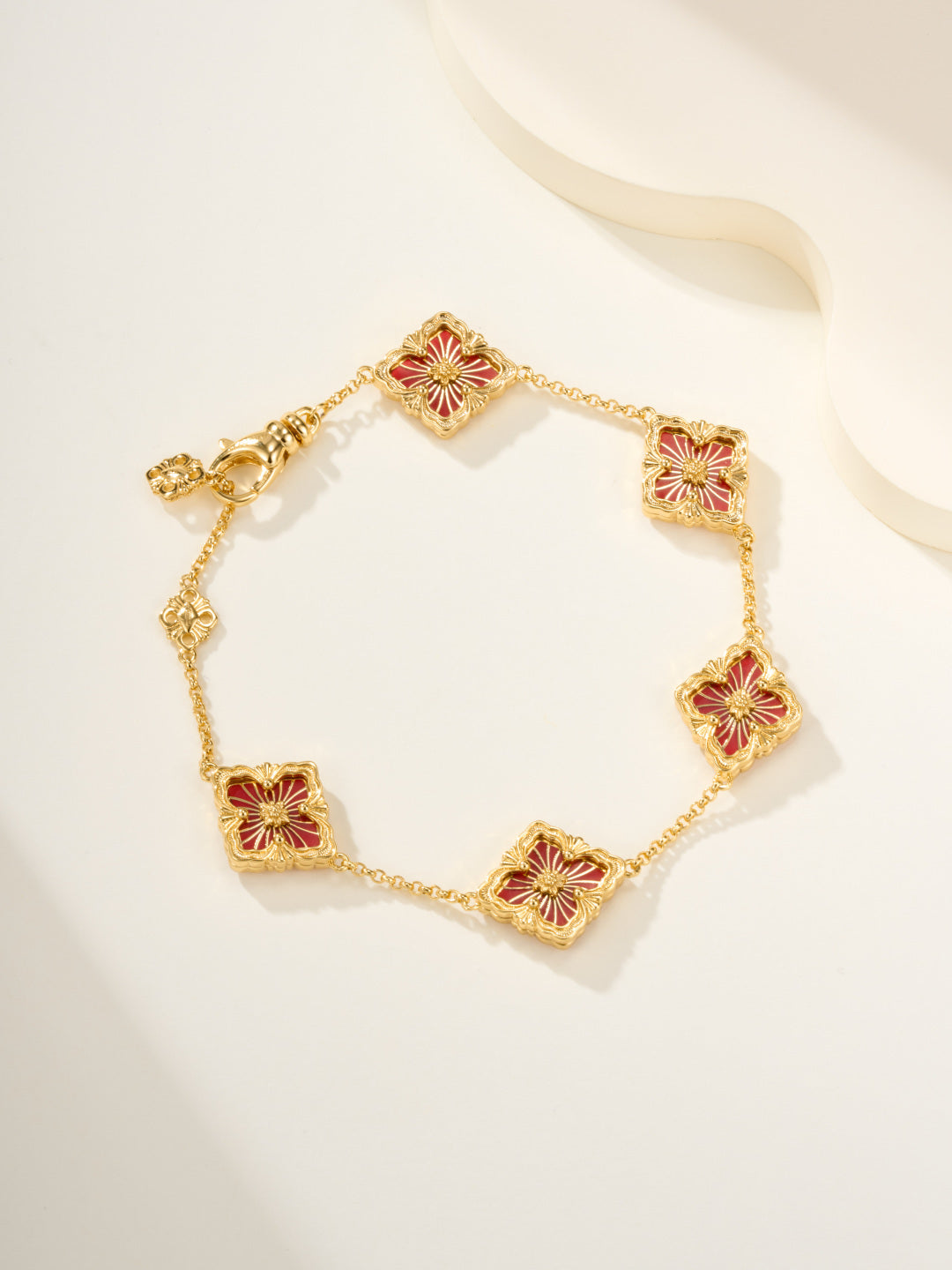 [Auream]B.C.L ENAMELED Five-Flower Bracelet（Various Colors)