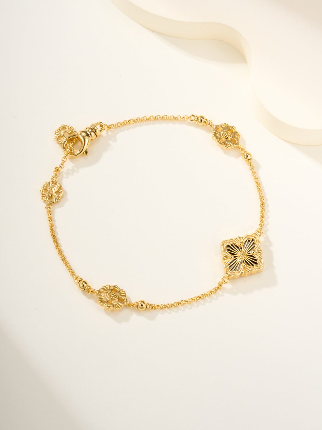 [Auream]B.C.L ENAMELED One-Flower Bracelet（Various Colors)