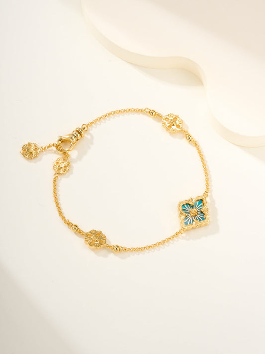 [Auream]B.C.L ENAMELED One-Flower Bracelet（Various Colors)