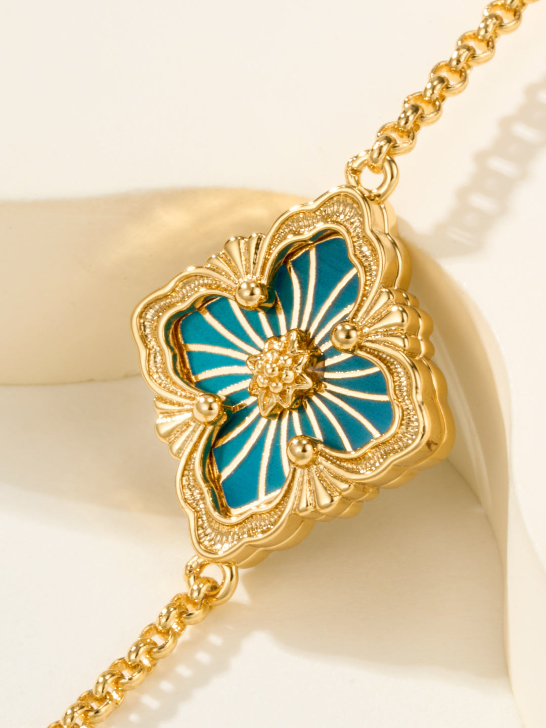 [Auream]B.C.L ENAMELED One-Flower Bracelet（Various Colors)