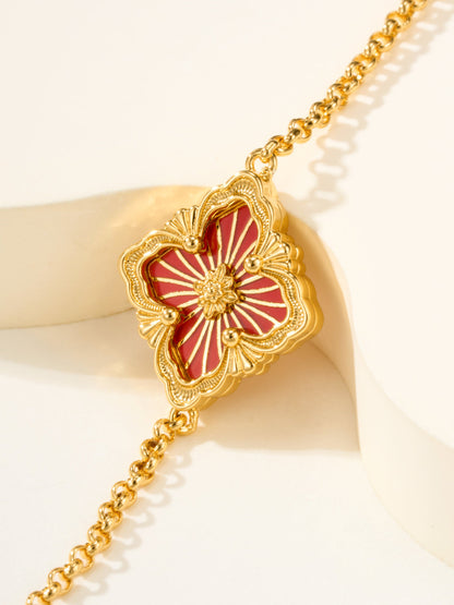 [Auream]B.C.L ENAMELED One-Flower Bracelet（Various Colors)