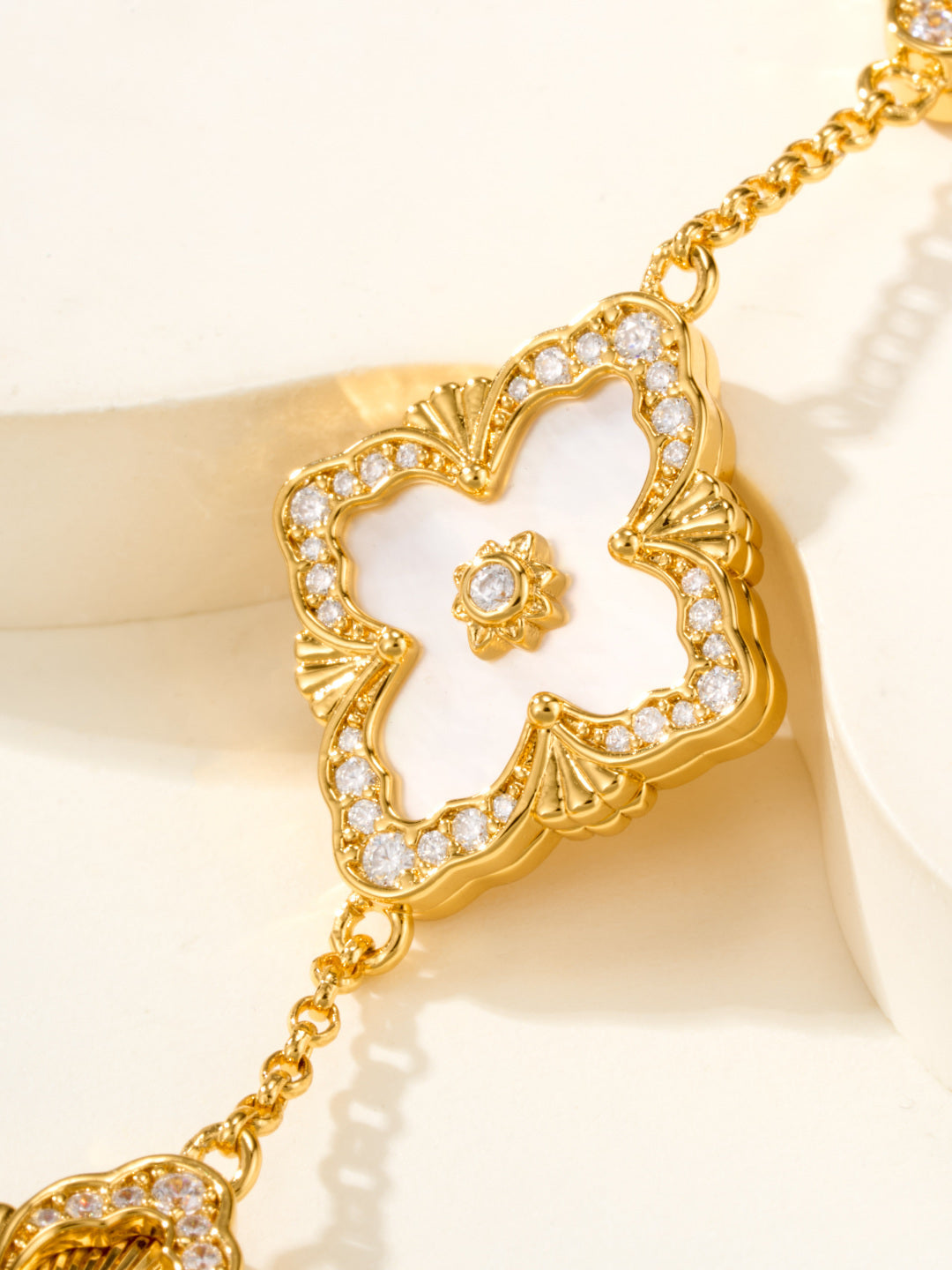 [Auream]B.C.L ENAMELED Five-Flower Bracelet（Various Colors) BIG SIZE