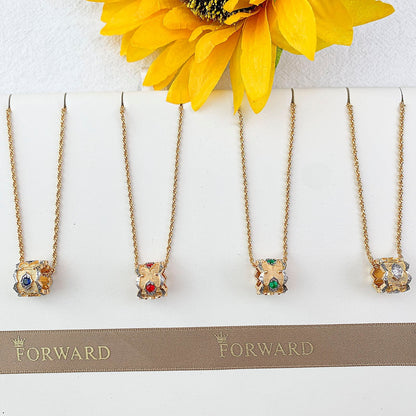 [Auream] B.C.L “Little Waist” Enamel  NECKLACE（Various colors