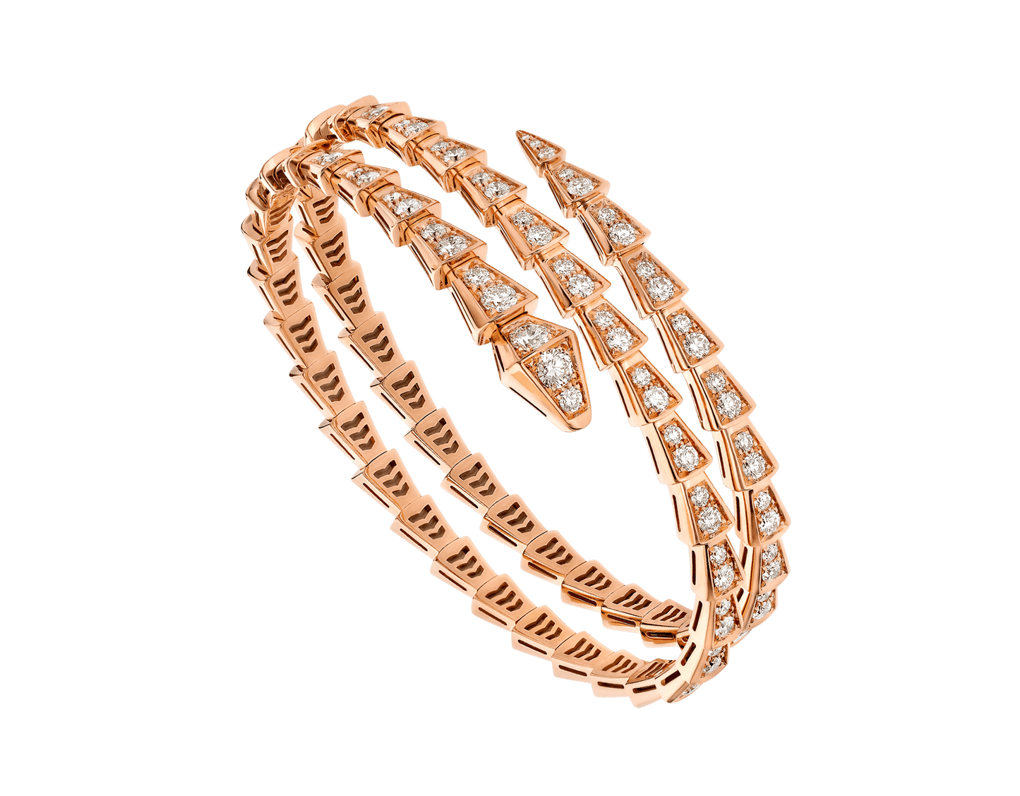 [Auream]SERPENTI BRACELET PINK GOLD DIAMOND DOUBLE ROW