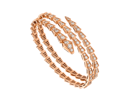 [Auream]SERPENTI BRACELET PINK GOLD DIAMOND DOUBLE ROW