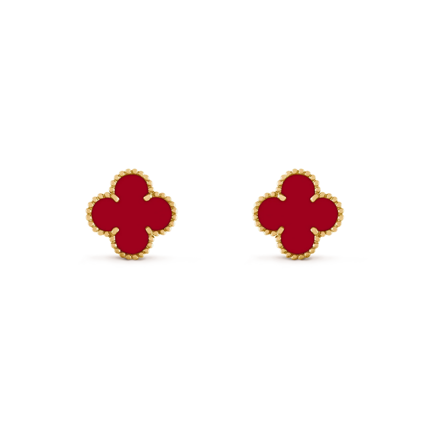 [Auream]CLOVER MEDIUM 1 MOTIFS CARNELIAN  EARRINGS