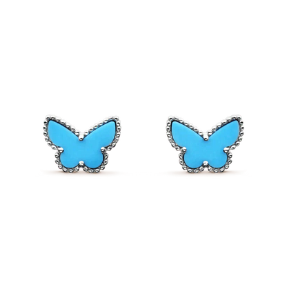 [Auream]BUTTERFLY TURQUOISE EARRINGS SILVER