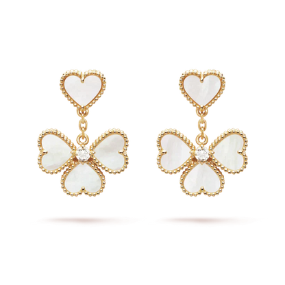 [Auream]CLOVER SWEET WHITE MOP EARRINGS