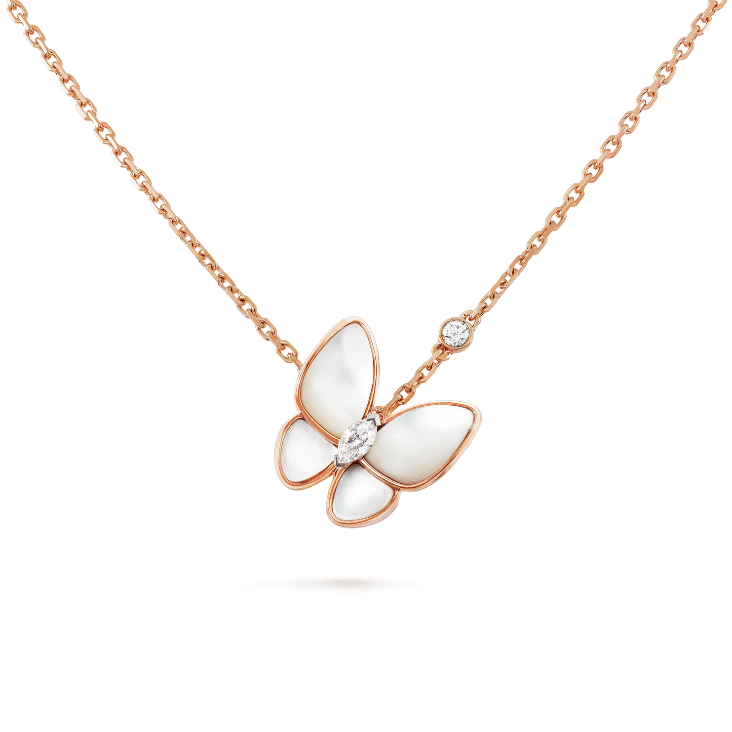 [Auream]BUTTERFLY MOP DIAMOND NECKLACE