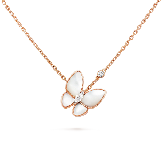 [Auream]BUTTERFLY MOP DIAMOND NECKLACE