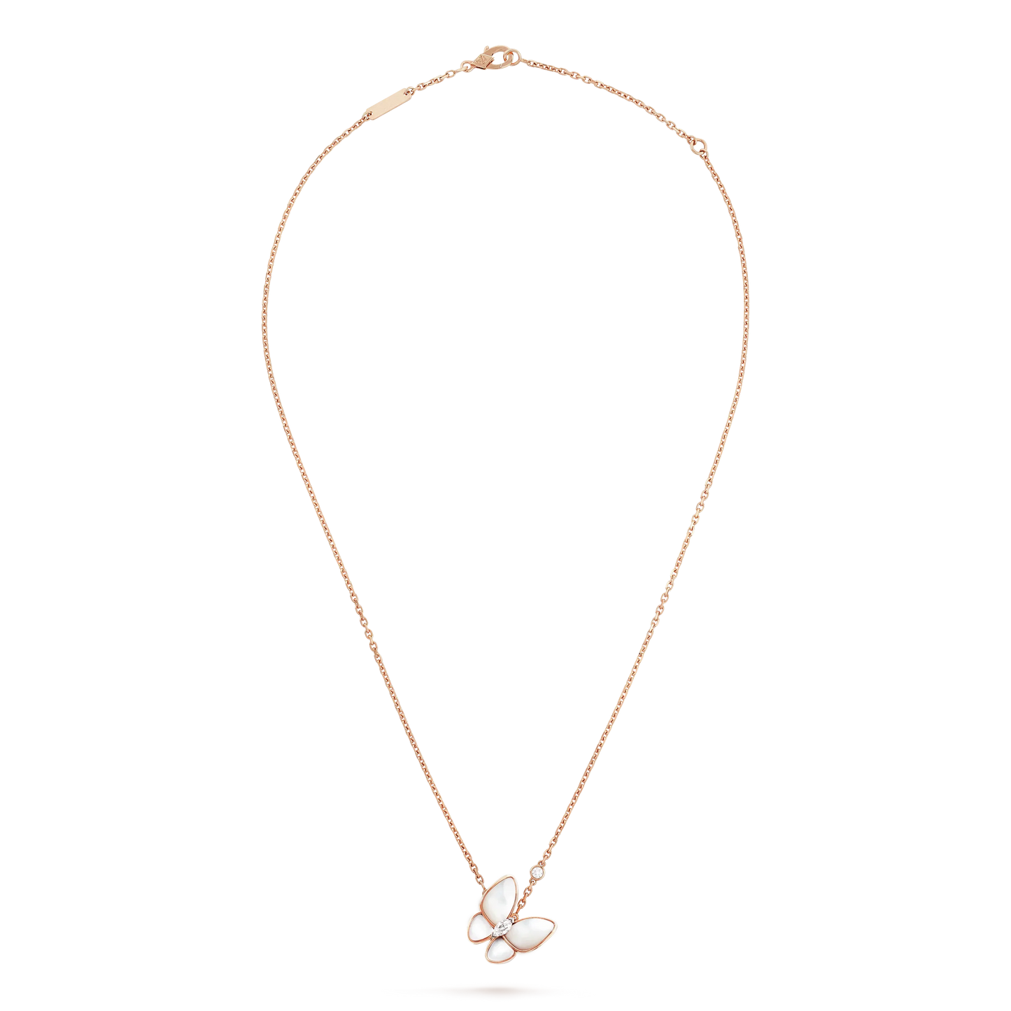 [Auream]BUTTERFLY MOP DIAMOND NECKLACE