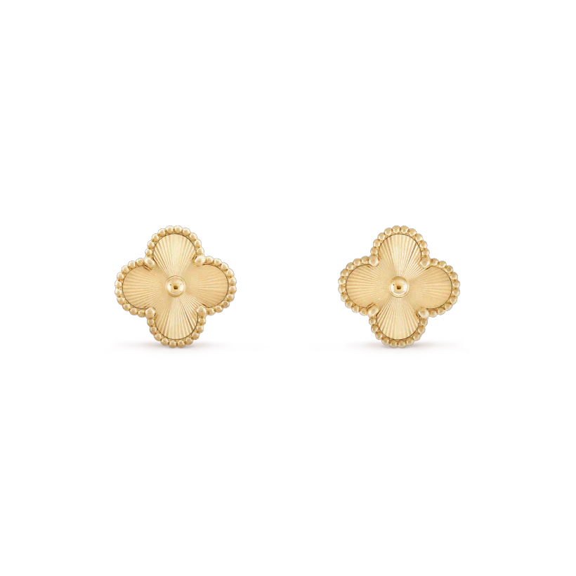 [Auream]CLOVER MINI 9.5MM LASER EARRINGS
