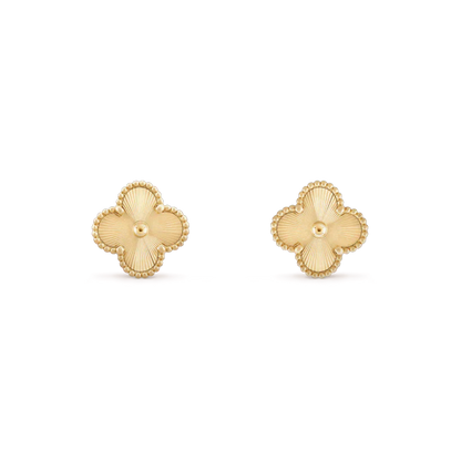[Auream]CLOVER MINI 9.5MM LASER EARRINGS