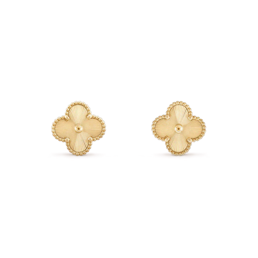 [Auream]CLOVER MINI 9.5MM LASER EARRINGS