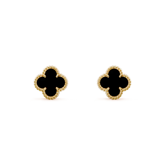 [Auream]CLOVER MINI 9.5MM BLACK MOP EARRINGS