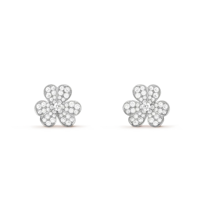 [Auream]CLOVER COMOS DIAMOND EARRINGS SILVER
