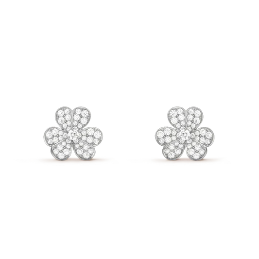 [Auream]CLOVER COMOS DIAMOND EARRINGS SILVER